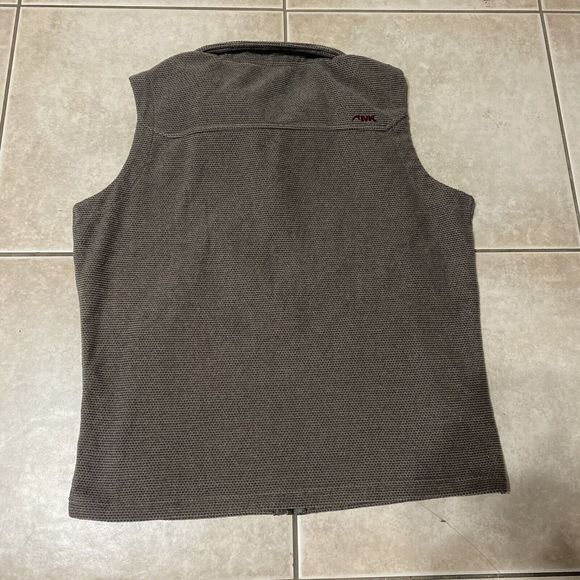 Mountain Khakis Pop Top Fleece Mens Medium Full Zip Vest Outdoors Hiking Brown - Picture 3 of 4